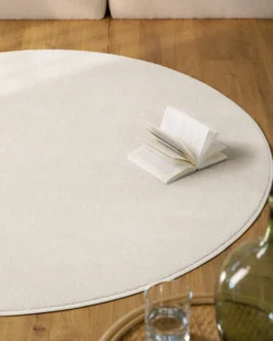 Esprit Kurzflorteppich Rund Creme Weiß "Vegas"