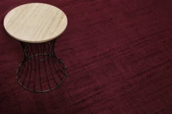 Esprit Kurzflor Teppich Rund Bordeaux Rot "Gil"