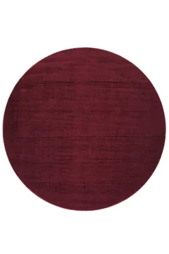 Esprit Kurzflor Teppich Rund Bordeaux Rot "Gil"