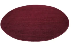 Esprit Kurzflor Teppich Rund Bordeaux Rot 