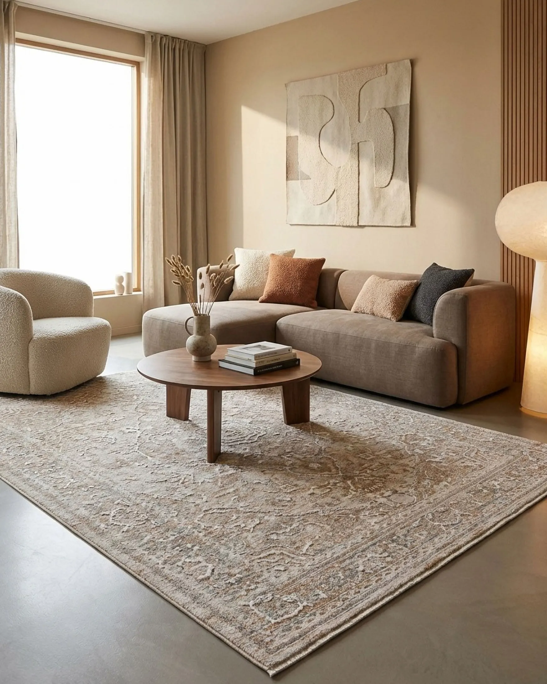 Esprit Kurzflorteppich Sand Beige "Soft Vintage"