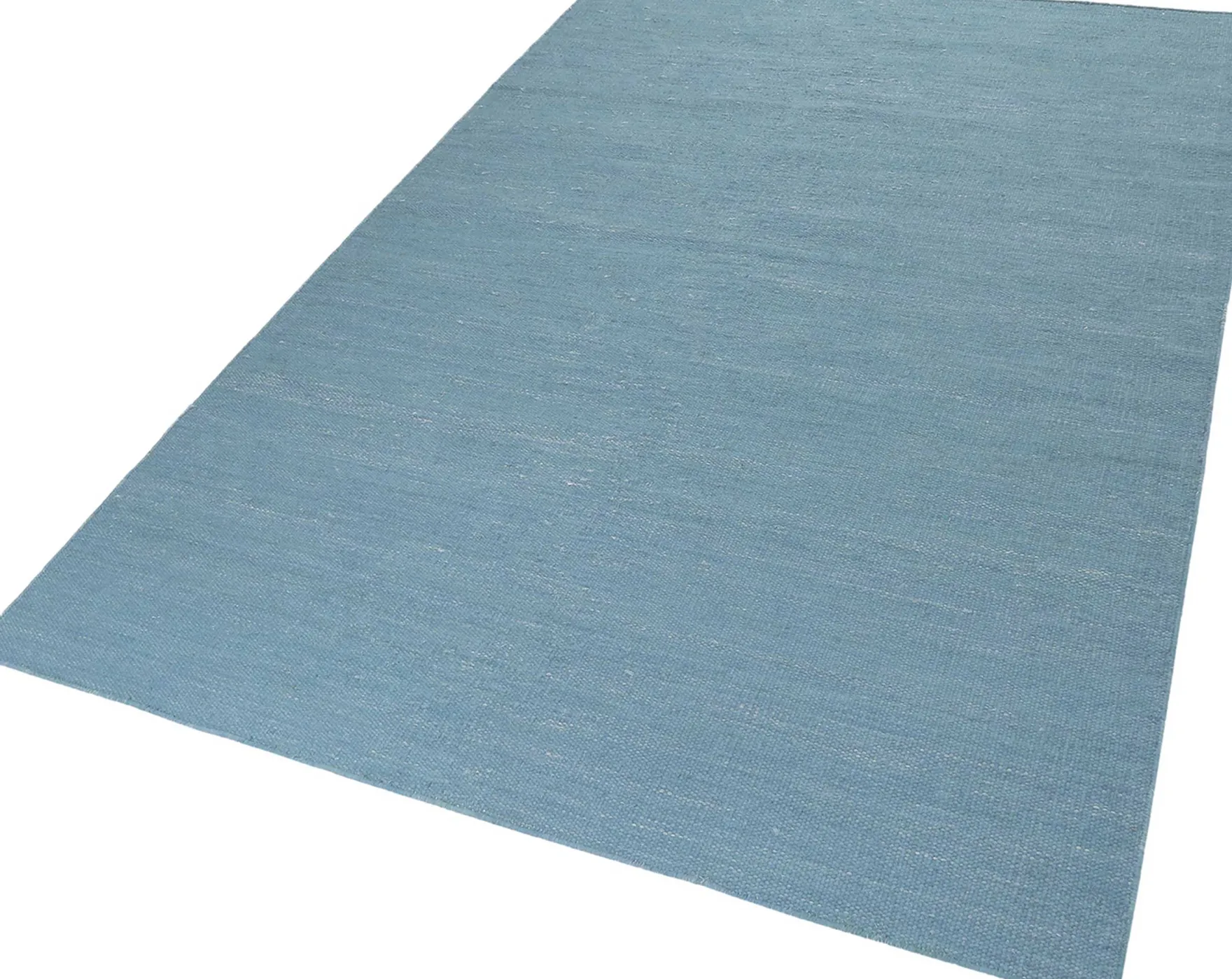 Esprit Kurzflor Teppich Türkis aus Baumwolle "Rainbow Kelim"