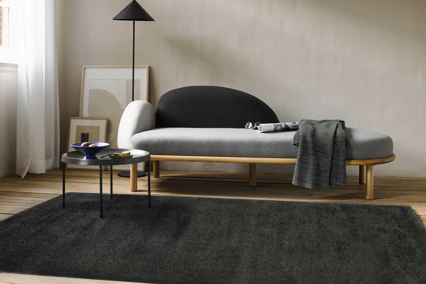 Esprit Teppich Anthrazit Kurzflor "California"