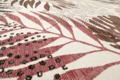 Esprit Teppich beige braun rot Kurzflor 