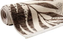 Esprit Teppich beige braun rot Kurzflor 
