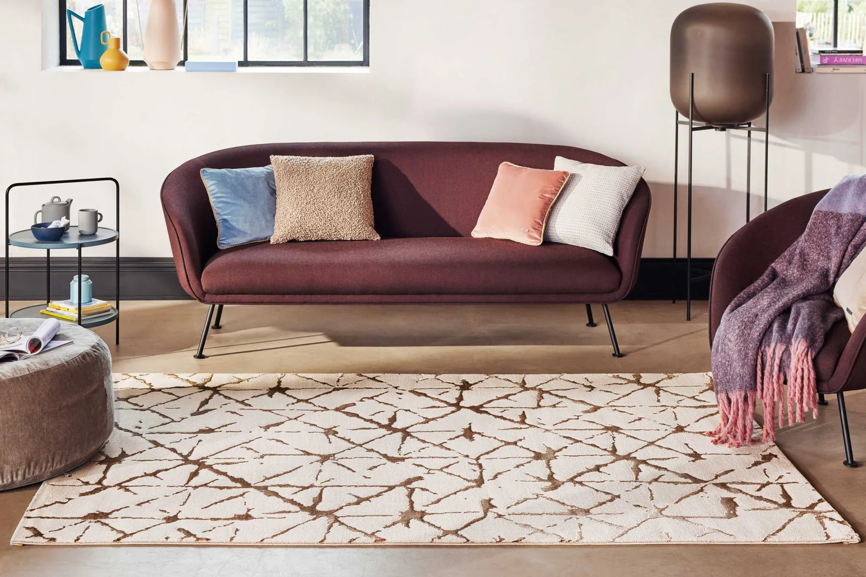 Esprit Teppich Beige Kurzflor "Solveig"