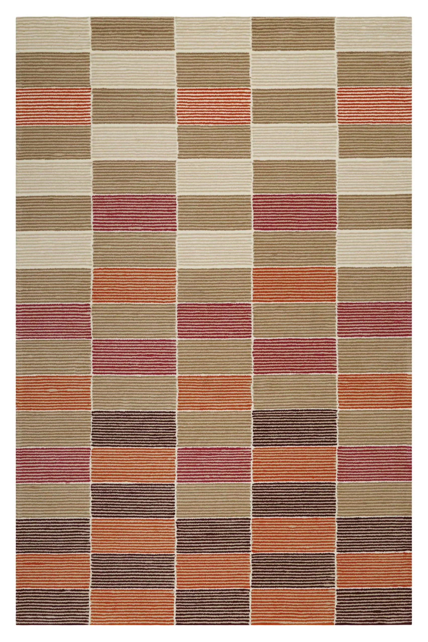 Esprit Teppich Beige Orange Taupe Kurzflor "Fida"