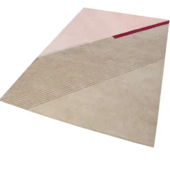 Esprit Teppich Beige Rosa Kurzflor "XAZ"