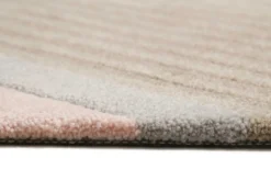Esprit Teppich Beige Rosa Kurzflor