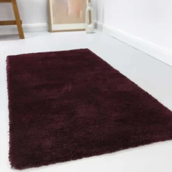 Esprit Teppich Bordeaux Rot Hochflor