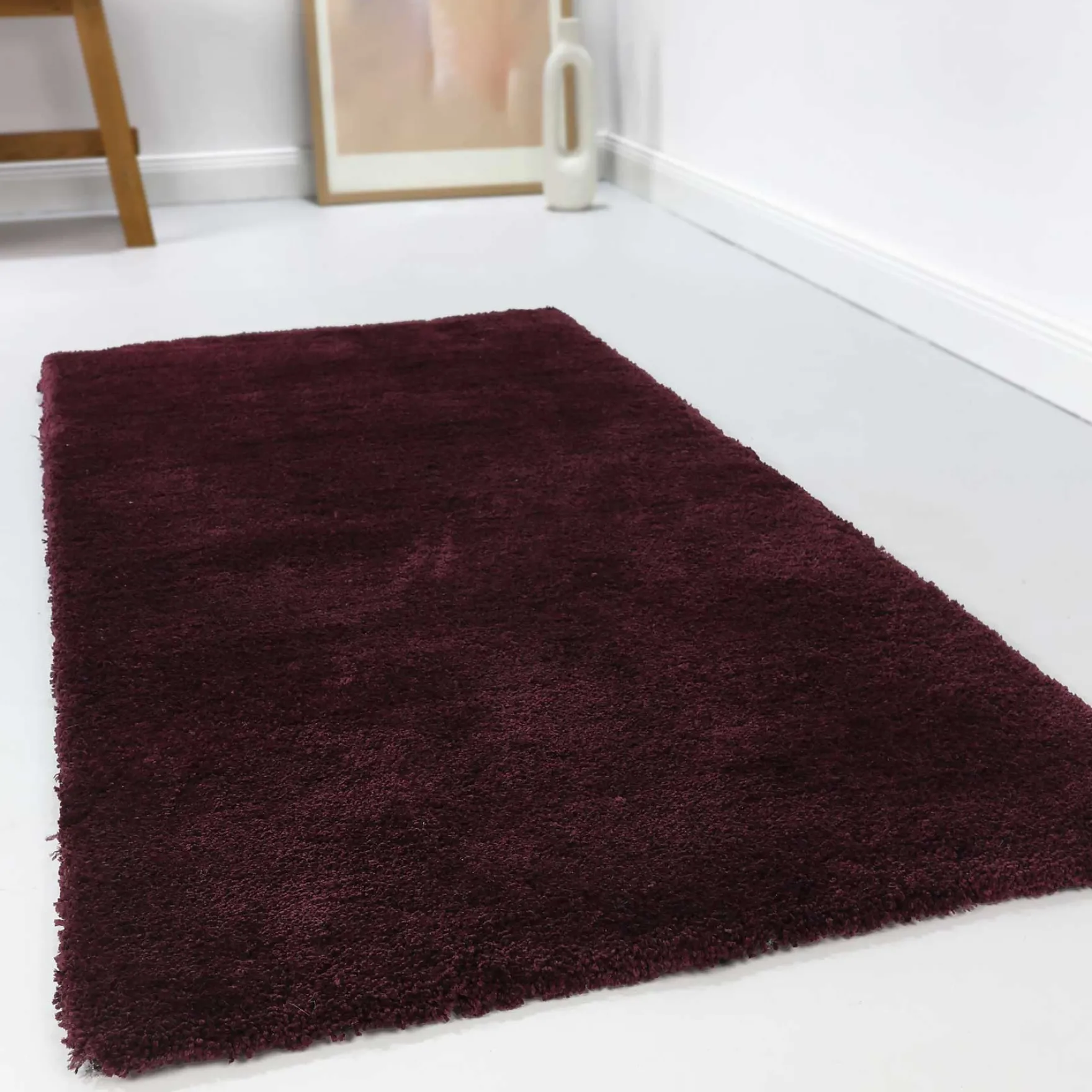 Esprit Teppich Bordeaux Rot Hochflor "Relaxx"