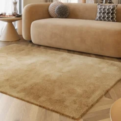 Esprit Teppich Caramel Beige und sehr flauschig Hochflor 