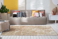 Esprit Teppich Creme Weiß Kupfer Gold meliert Kurzflor "Victoria"