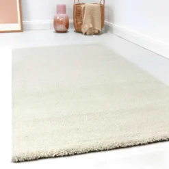 Esprit Teppich Creme Weiß Kurzflor 