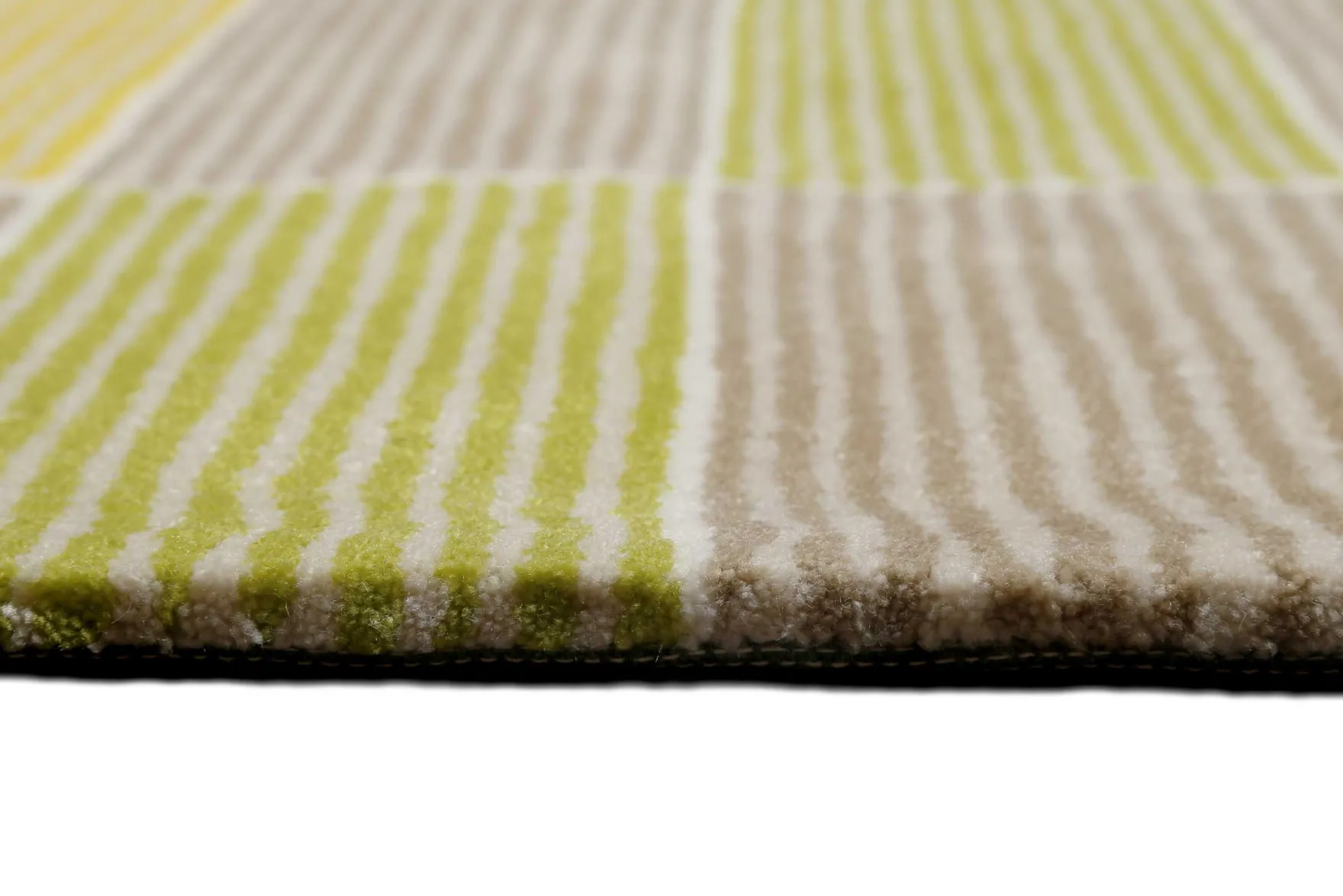 Esprit Teppich Gelb Grün Beige Kurzflor "Fida"
