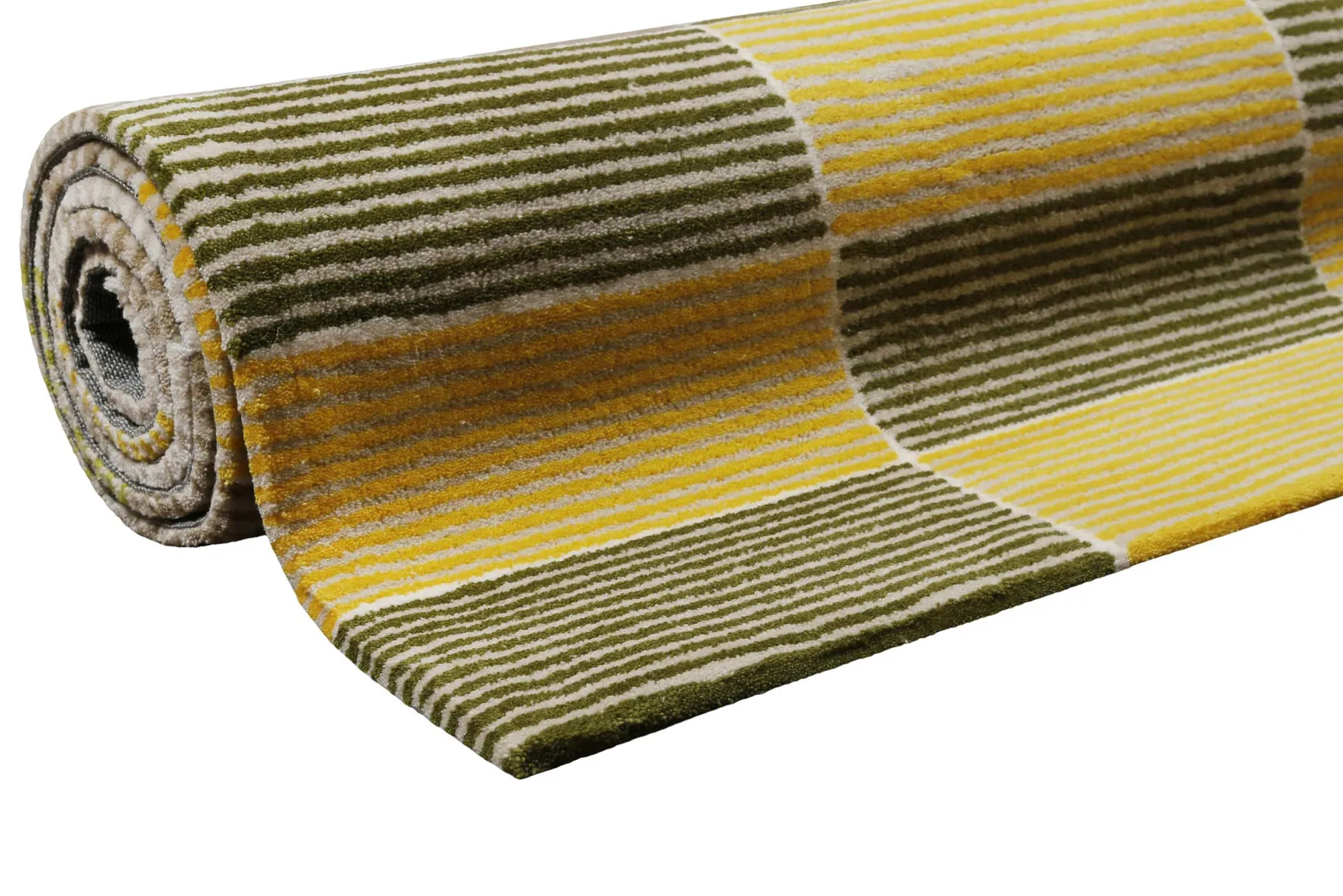 Esprit Teppich Gelb Grün Beige Kurzflor "Fida"