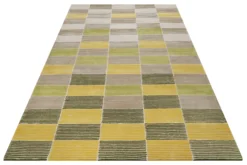 Esprit Teppich Gelb Grün Beige Kurzflor