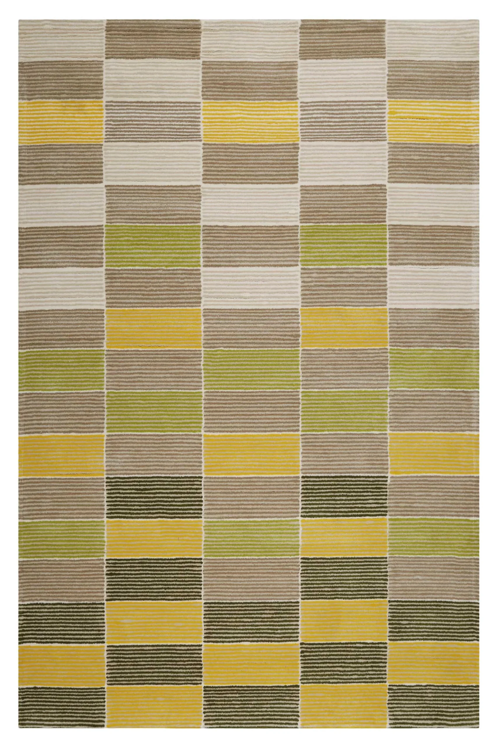 Esprit Teppich Gelb Grün Beige Kurzflor "Fida"