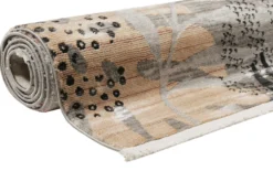 Esprit Teppich grau beige rot Kurzflor