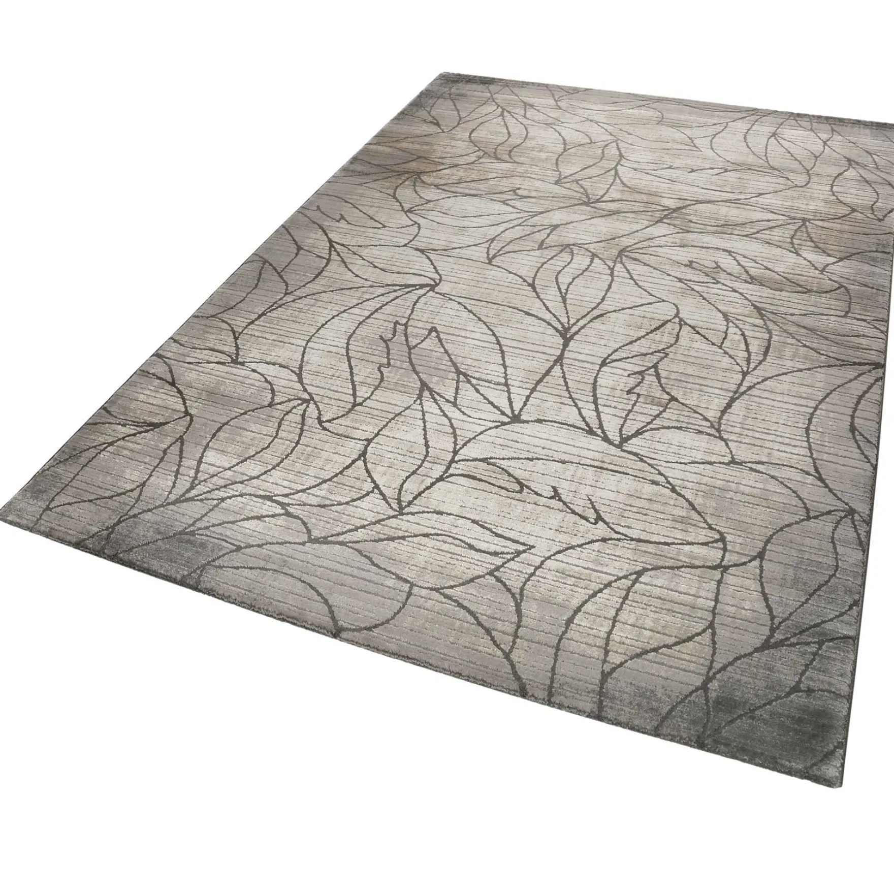 Esprit Teppich Grau Beige Vintage Kurzflor "Tera"
