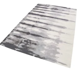 Esprit Teppich Grau Flieder Kurzflor "Seismograph"