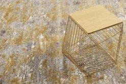 Esprit Teppich Grau Gold Kurzflor