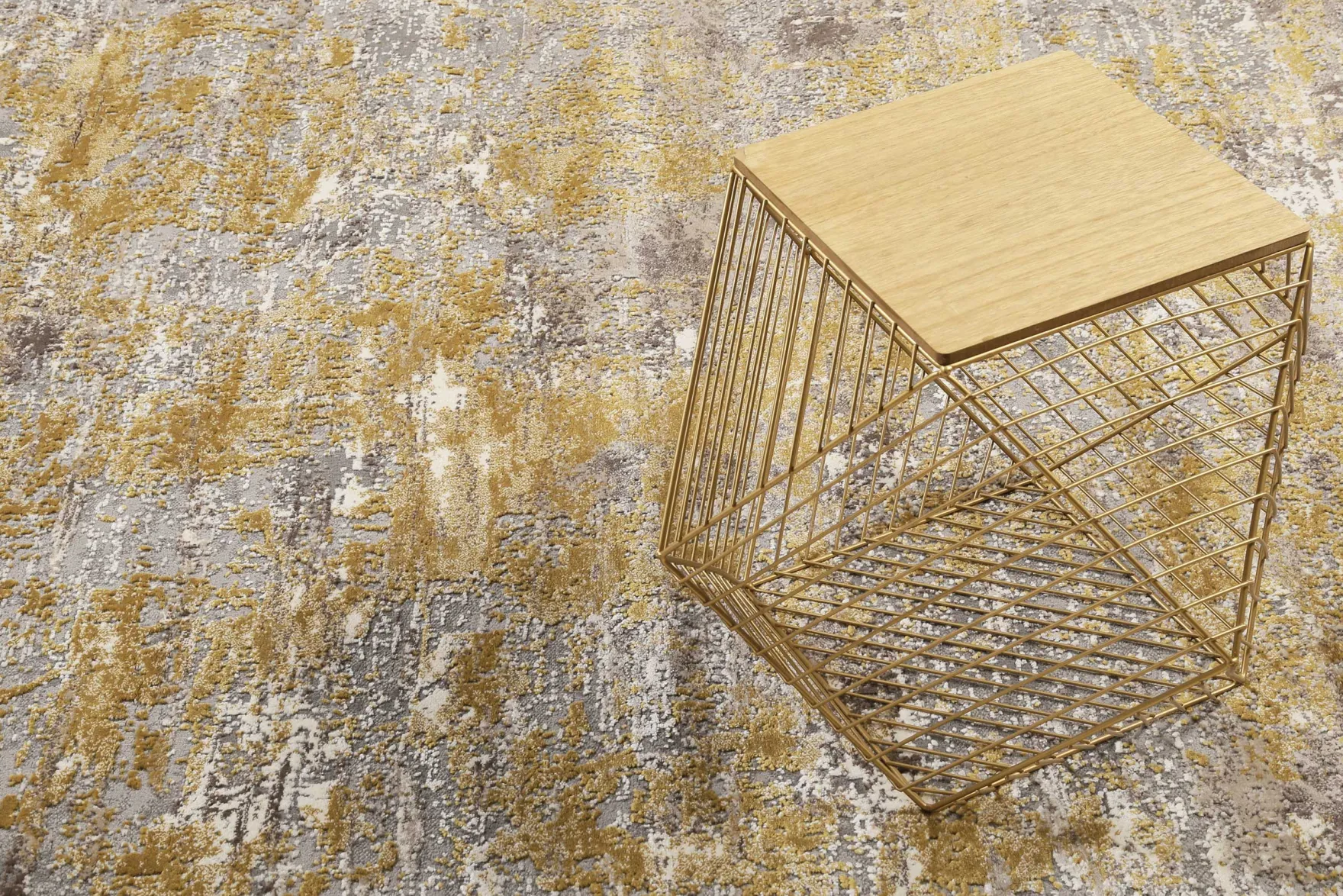Esprit Teppich Grau Gold Kurzflor "Vintage Feels"