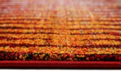 Esprit Teppich Grau Pink Orange Grün Kurzflor 