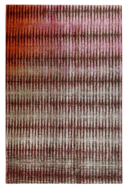 Esprit Teppich Grau Pink Orange Grün Kurzflor 