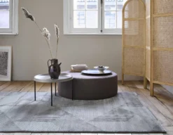 Esprit Teppich Grau Taupe Kurzflor "Velvet Groove"