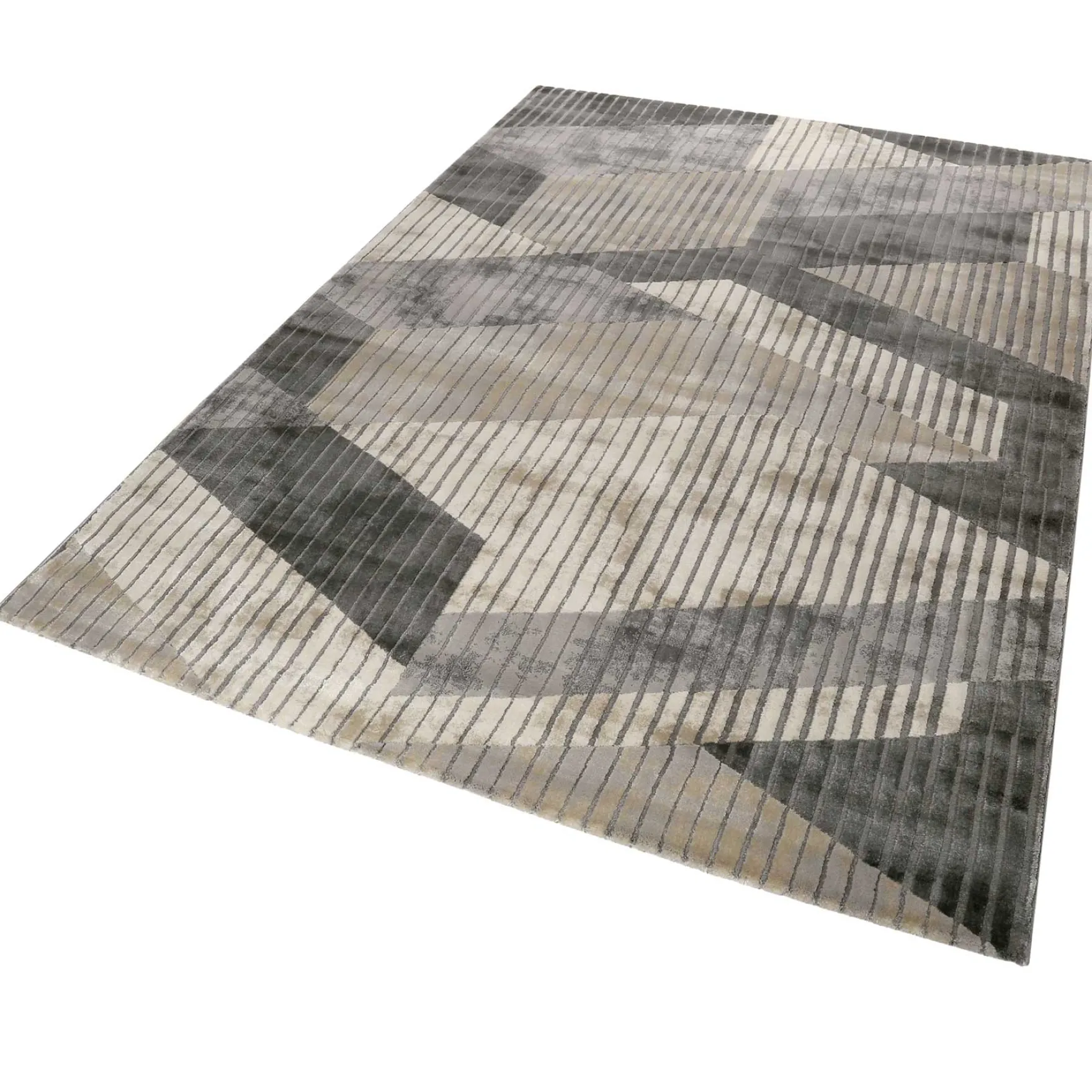 Esprit Teppich Grau Taupe Kurzflor "Tamo"