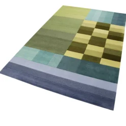 Esprit Teppich Grün Blau aus Wolle "Various Box"