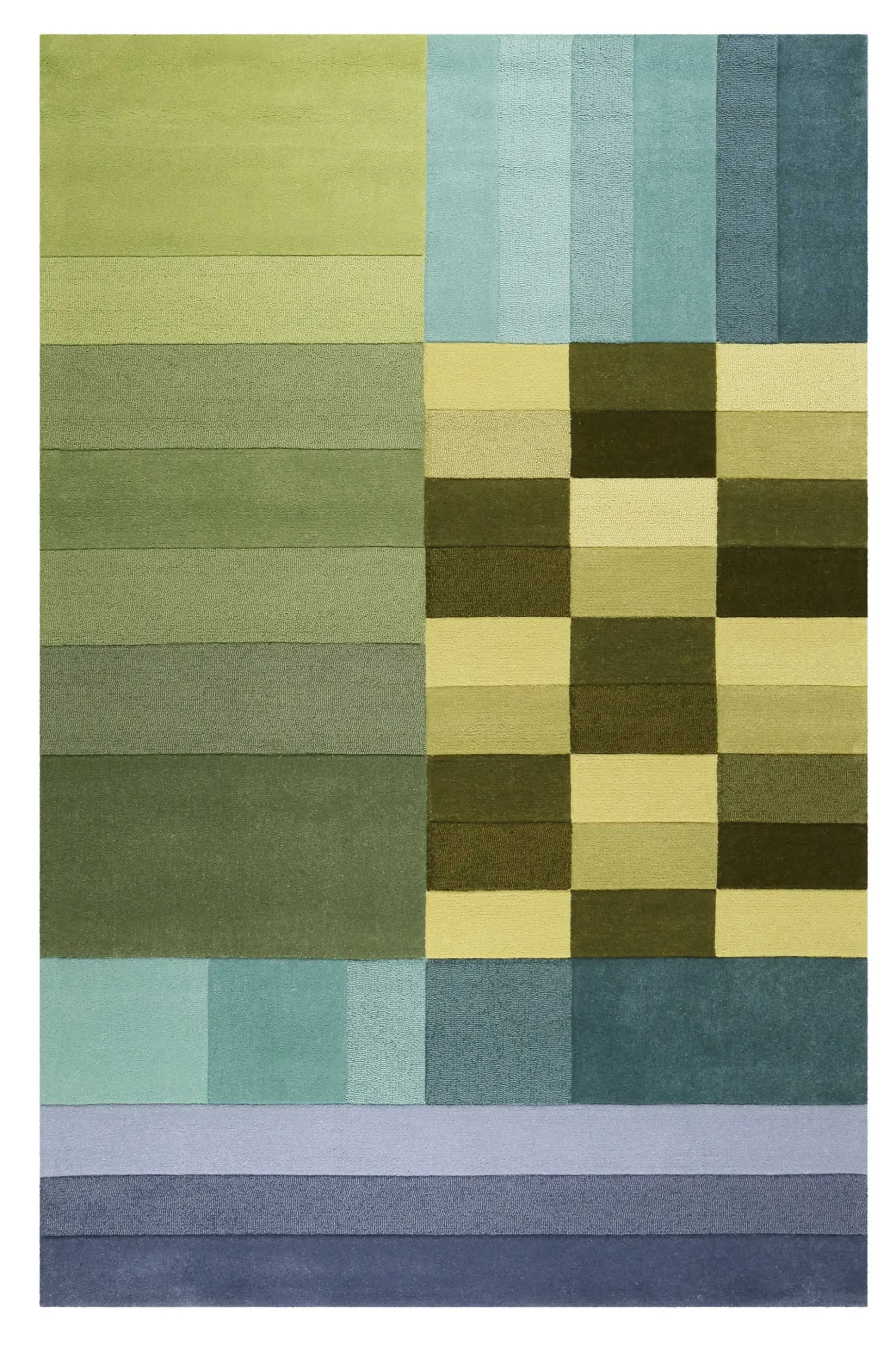 Esprit Teppich Grün Blau aus Wolle "Various Box"