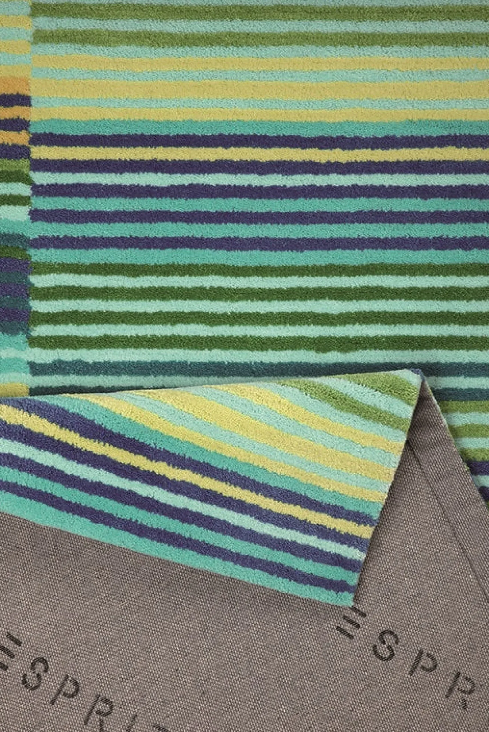 Esprit Teppich Grün Blau Kurzflor "Colorpop"