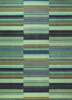 Esprit Teppich Grün Blau Kurzflor "Colorpop"