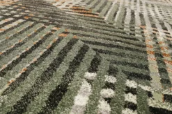 Esprit Teppich Grün Grau Braun Kurzflor 