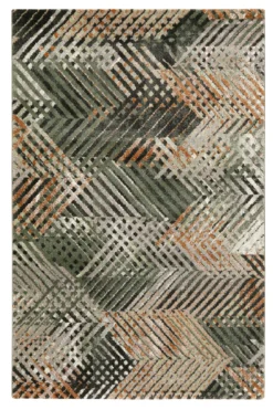 Esprit Teppich Grün Grau Braun Kurzflor 