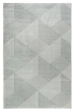 Esprit Teppich Grün Grau Kurzflor 