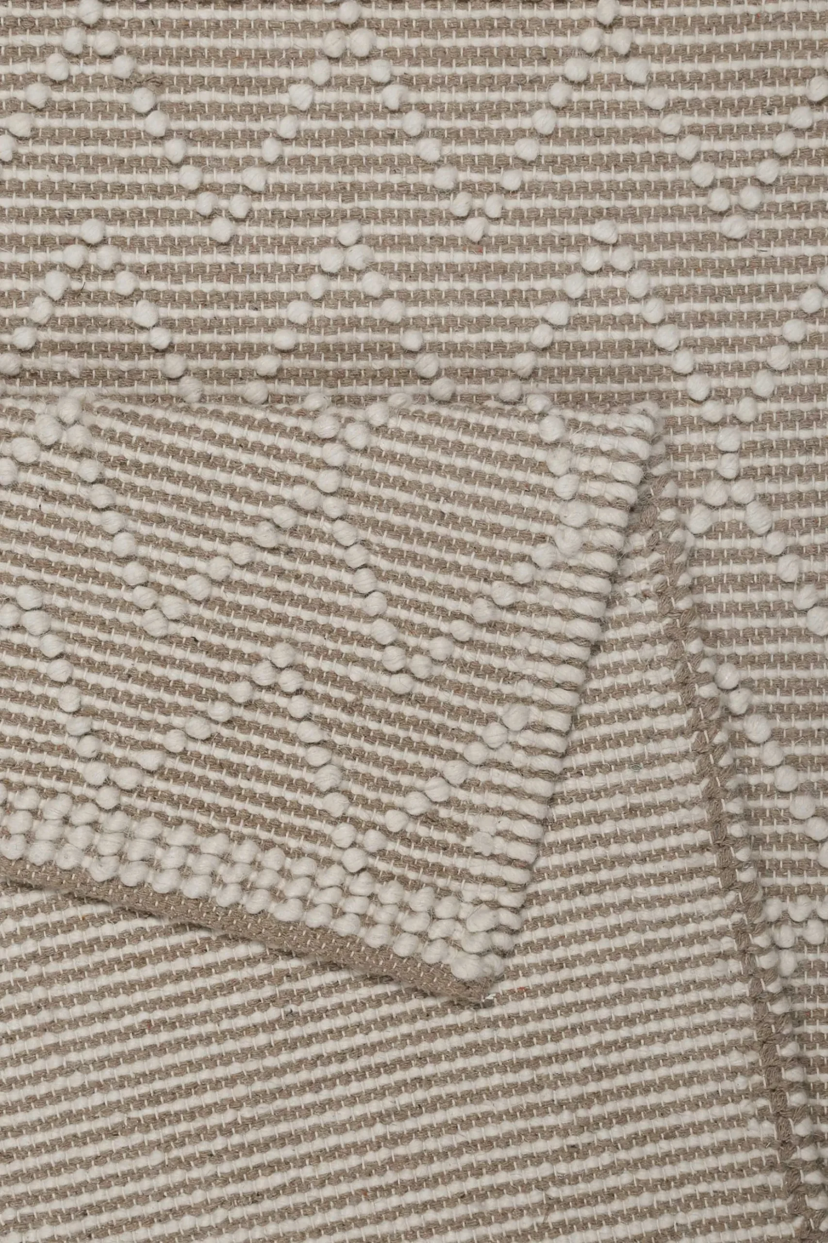Esprit Teppich handgewebt Weiß Beige aus Wolle "Ana"