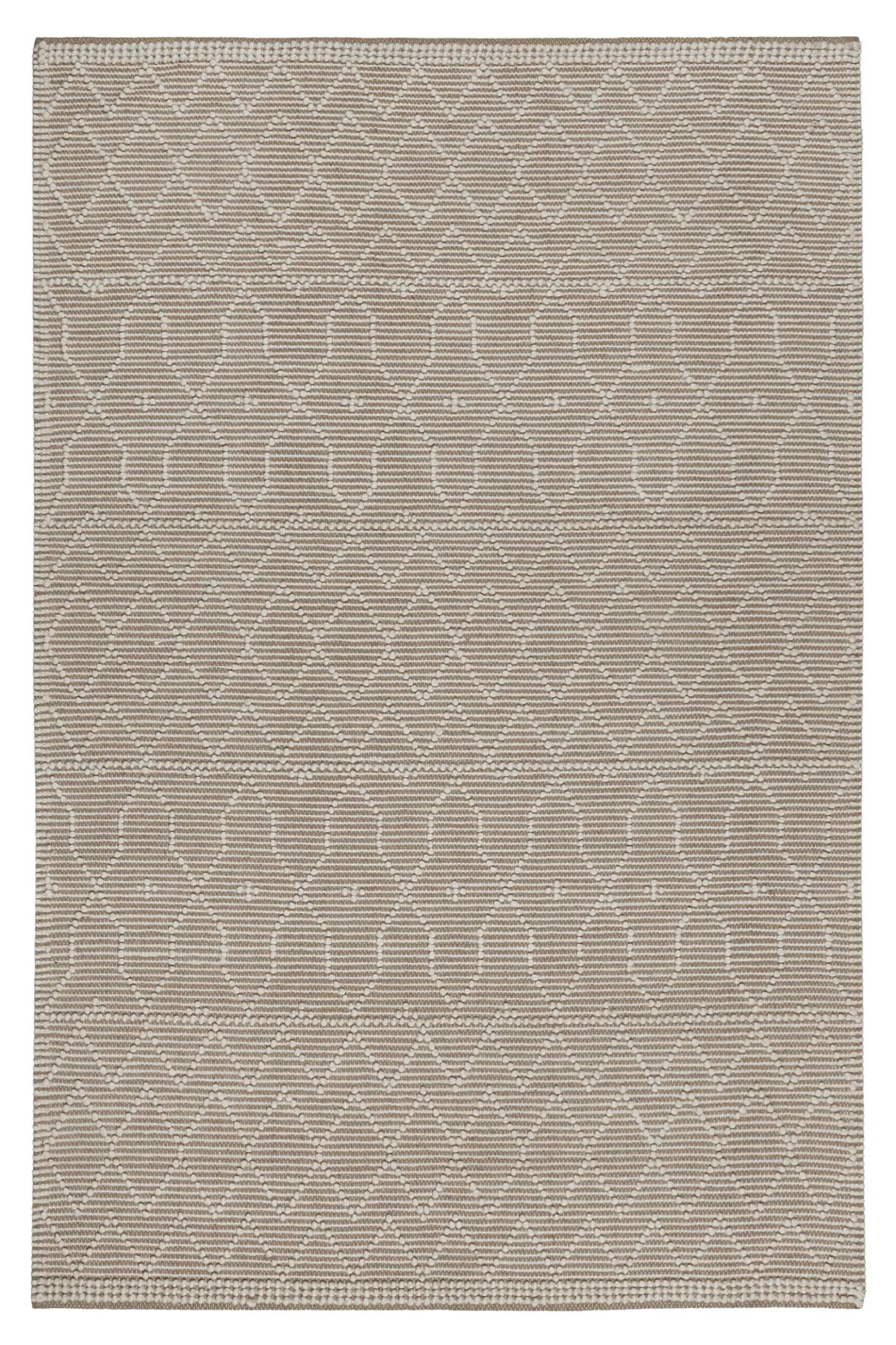 Esprit Teppich handgewebt Weiß Beige aus Wolle "Ana"