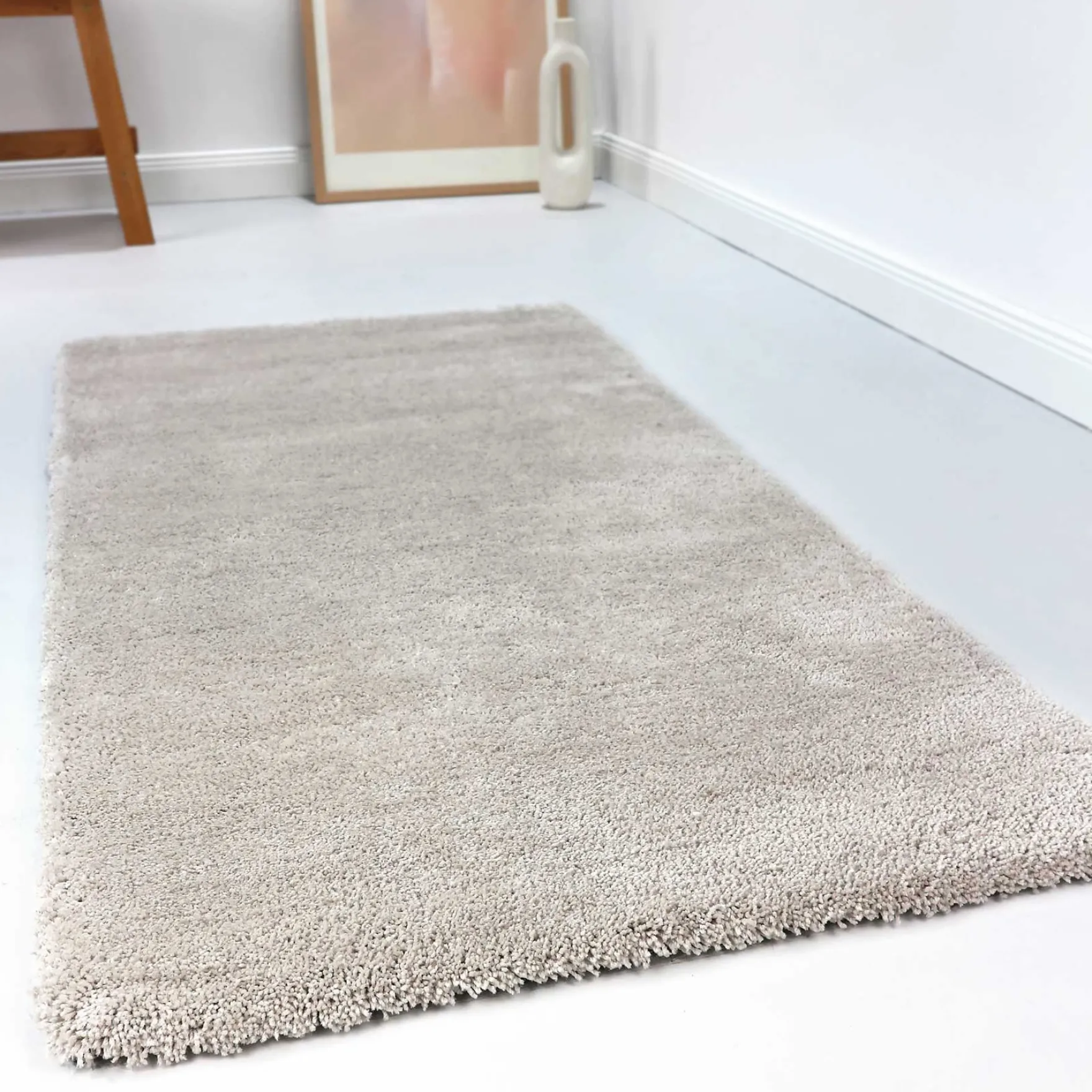 Esprit Teppich Hellgrau Creme Hochflor "Relaxx"