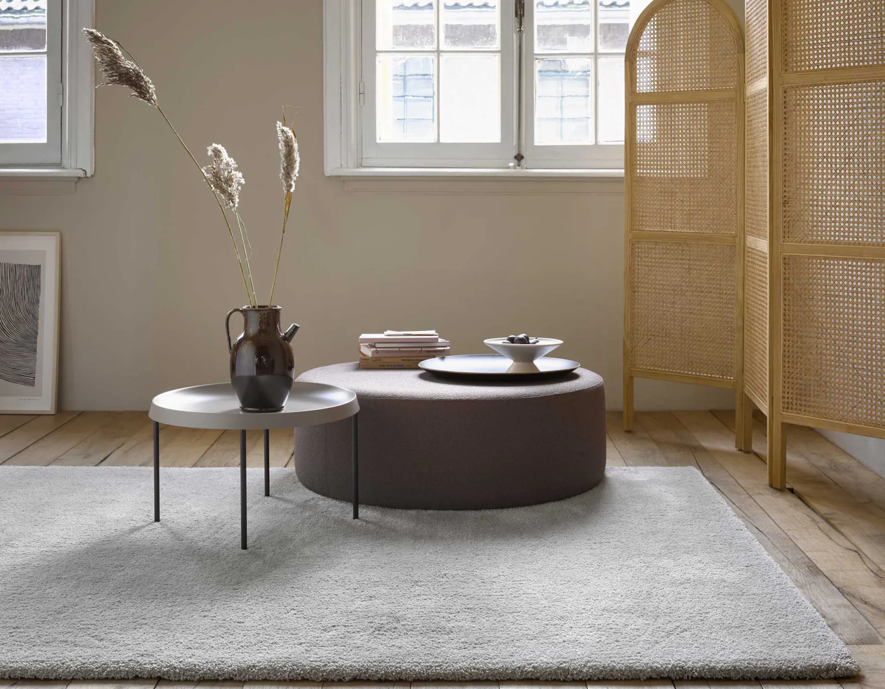 Esprit Teppich Hellgrau Creme Hochflor "Relaxx"