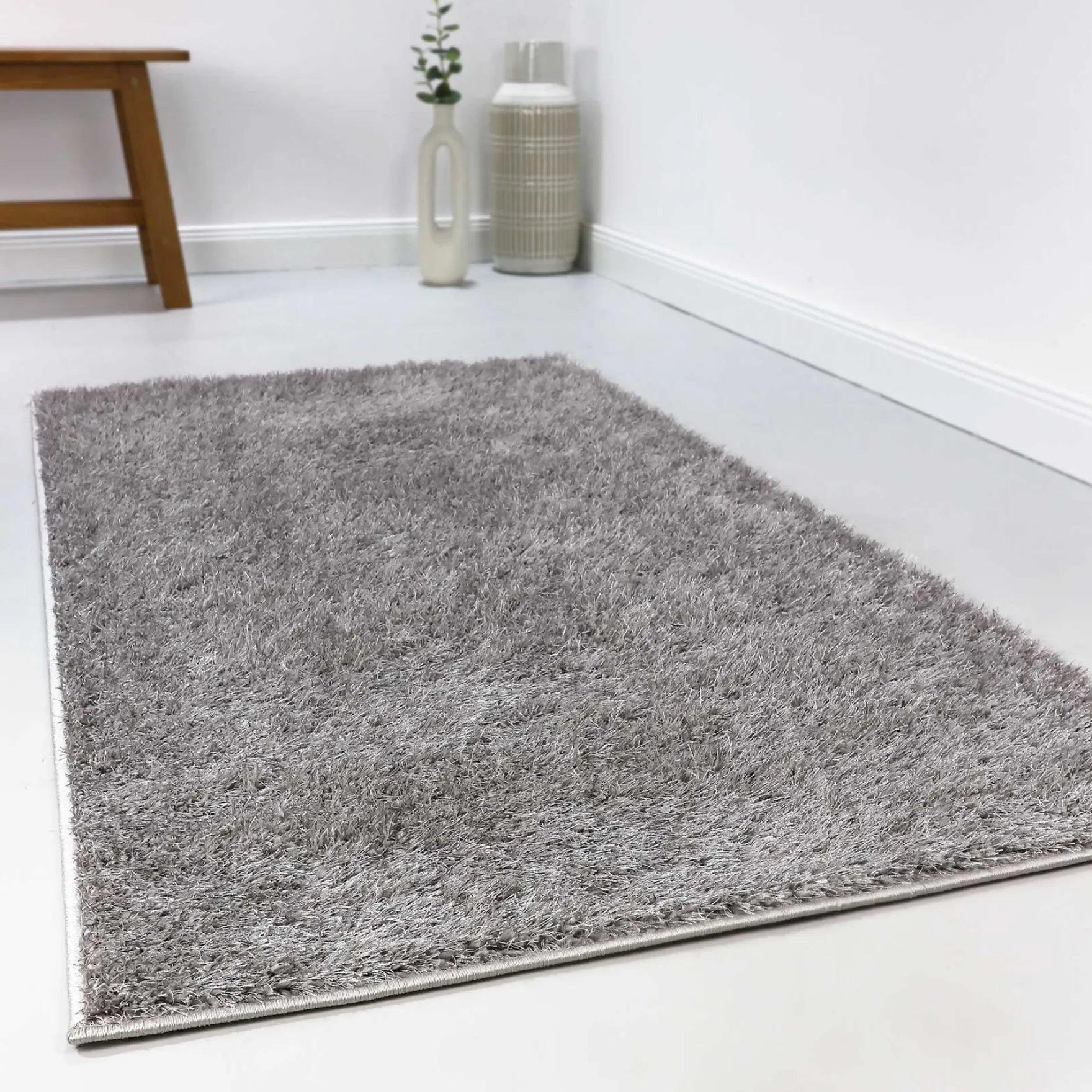 Esprit Teppich Hellgrau Hochflor "#Swagger Shag"