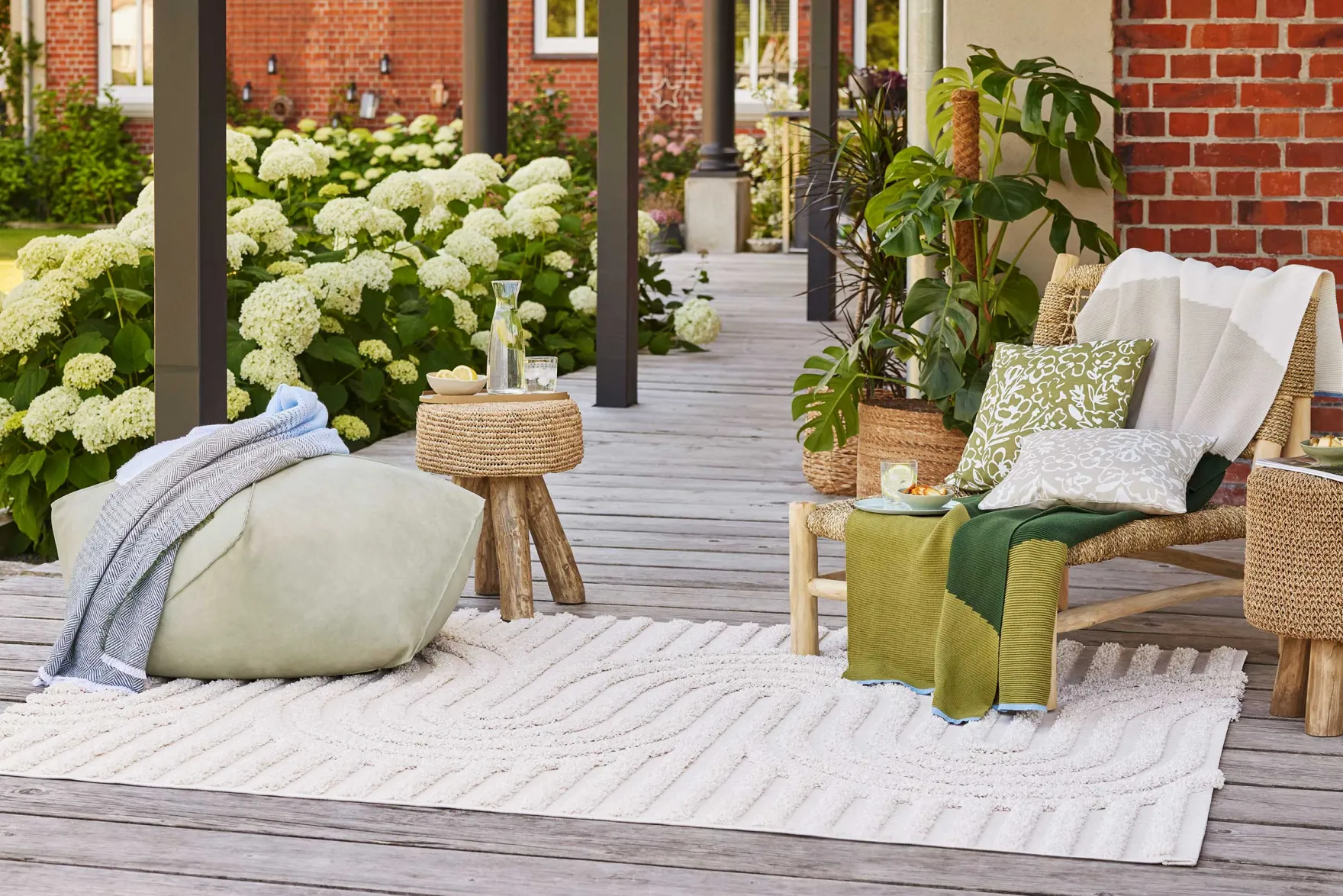 Esprit Teppich In- und Outdoor Creme Beige "Miles"