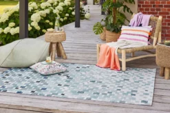Esprit Teppich In- und Outdoor Blau Grün