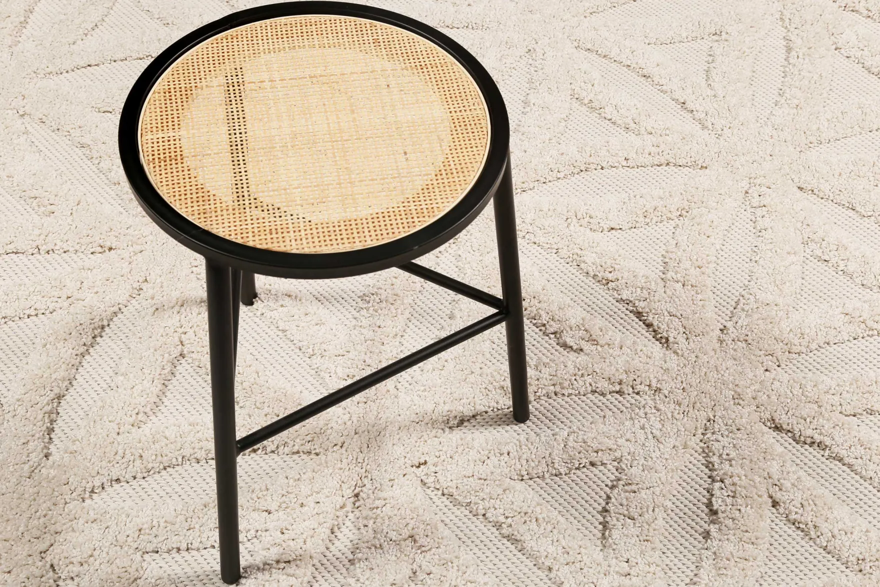 Esprit Teppich In- und Outdoor Rund Creme Beige "Shake"