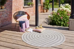 Esprit Teppich In- und Outdoor Rund Grau Silber 