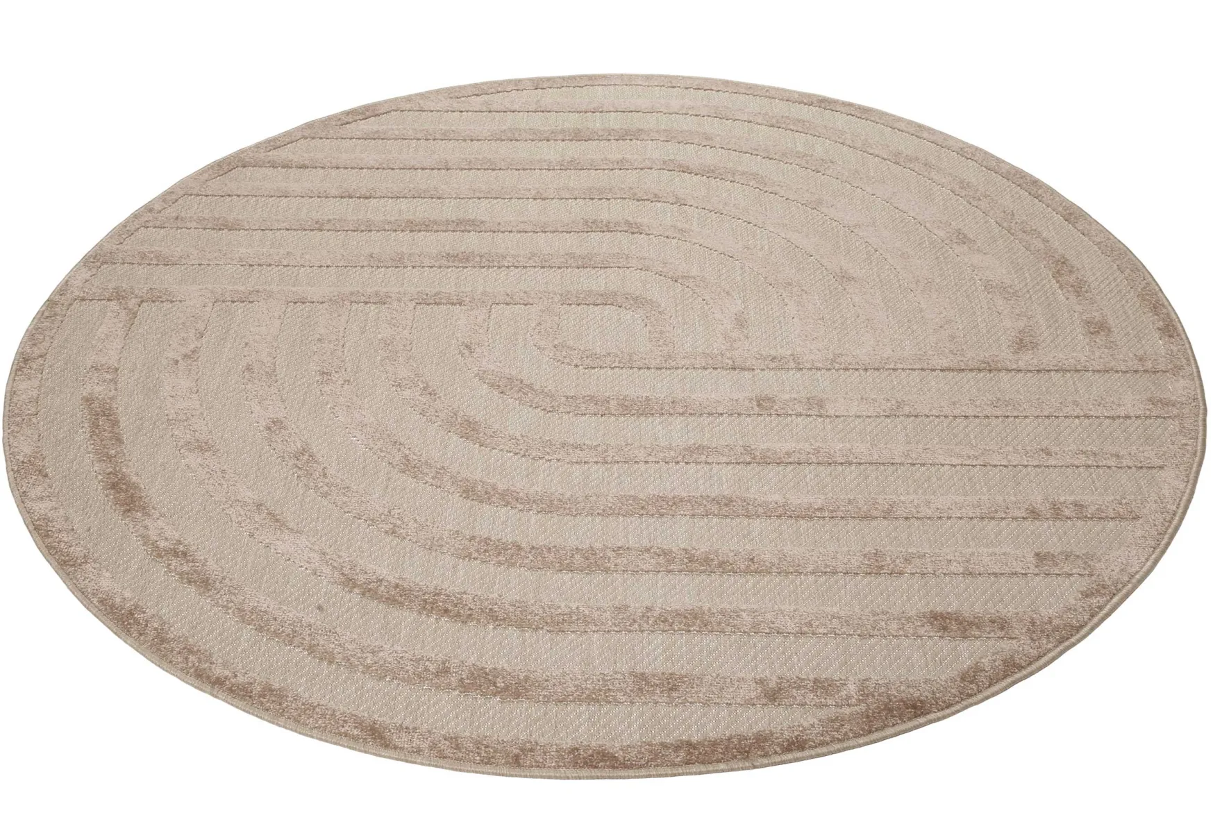 Esprit Teppich In- und Outdoor Rund Beige Sand "Spirit"
