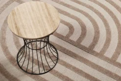 Esprit Teppich In- und Outdoor Rund Beige Sand