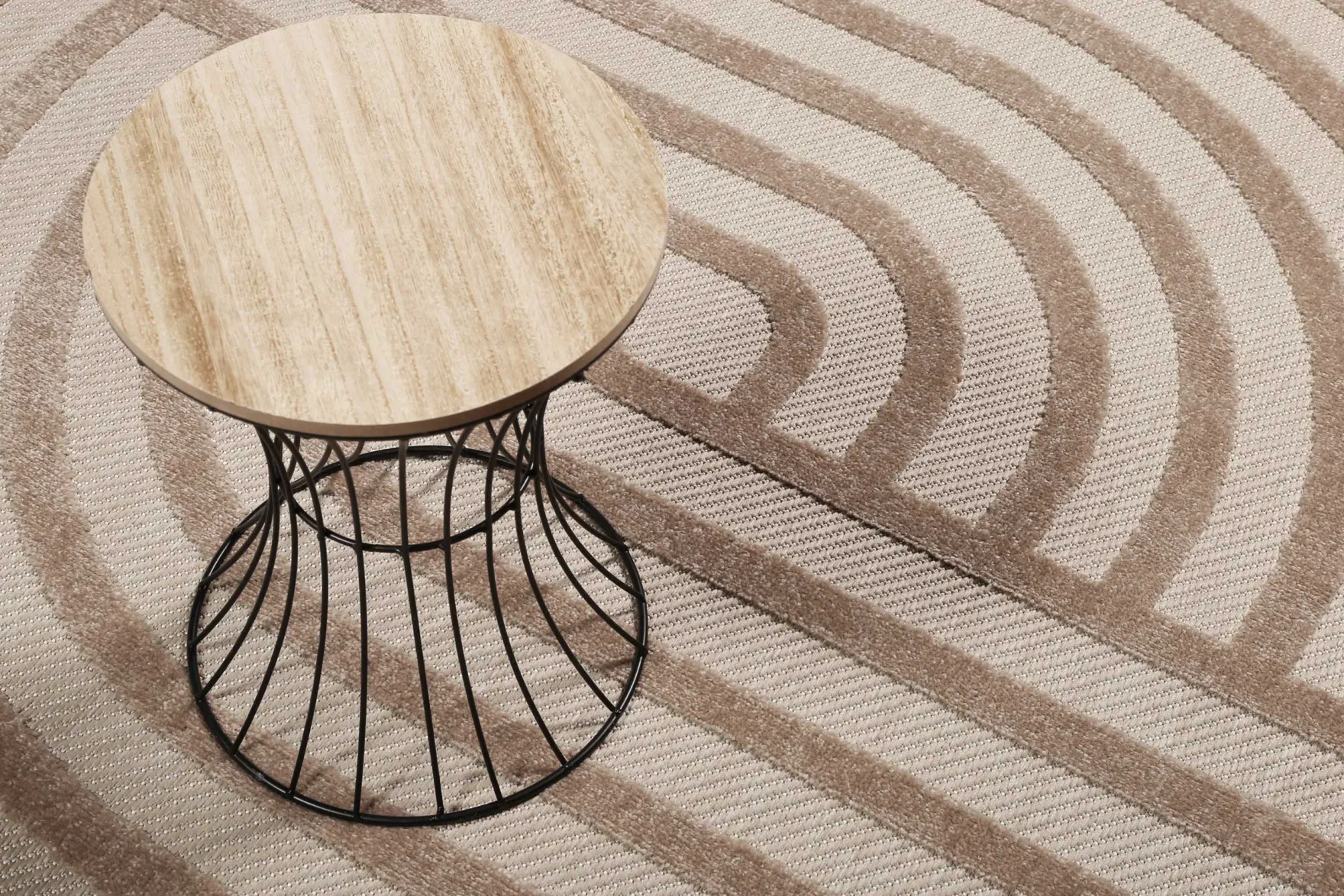 Esprit Teppich In- und Outdoor Rund Beige Sand "Spirit"